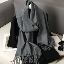 Load image into Gallery viewer, 62-Color Winter Cashmere Scarf – Warm Tassel Pashmina Wrap for Women