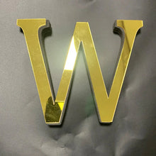 Load image into Gallery viewer, Gold Mirror 3D Letter Wall Stickers – Acrylic Peel & Stick Decor