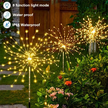 Load image into Gallery viewer, LED Solar Fireworks Lights โ Outdoor Waterproof Garden Lights with Remote