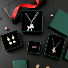 Load image into Gallery viewer, Luxury Jewelry Gift Box Set β White & Dark Green Case