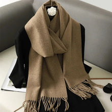 Load image into Gallery viewer, 62-Color Winter Cashmere Scarf – Warm Tassel Pashmina Wrap for Women