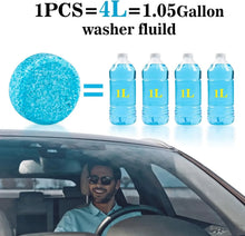 Load image into Gallery viewer, Car Windshield Washer Fluid Concentrated Tablets Solid Effervescent Wiper Tablet for Car Room Kitchen Window Glass Cleaning