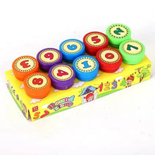 Load image into Gallery viewer, 10pcs Assorted Self-Inking Stamps for Kids - DIY Craft & Scrapbooking