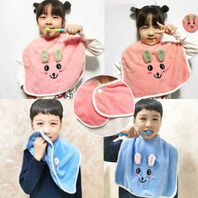 Load image into Gallery viewer, Baby Bibs for Children Washing Face Towel Soft Salive Towel Boys Girls Learning Brushing Teeth Towel for 3-8 Years Kids
