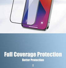 Load image into Gallery viewer, 9D Full Cover Glass Screen Protector for IPhone 11 Pro Max 14 12 X s XS XR Tempered Glass on IPhone 13 Mini 7 8 6S Plus SE Film Tempered Glass Screen Protector Compatible for iPhone