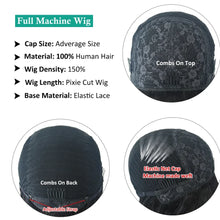 Load image into Gallery viewer, Short Bob Wig Pixie Cut Straight Human Hair Wigs For Women Natural Color Human Hair Accessories Glueless Wig Ready To Wear Sale