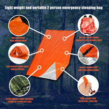 Load image into Gallery viewer, Portable Waterproof Emergency Survival Sleeping Bag Outdoor Edc Camping Gear Thermal Sack First Aid Rescue Kit Mylar Blanket