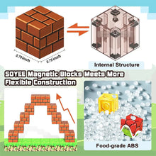 Load image into Gallery viewer, Magnetic Blocks - Build Mine Magnet World Edition Magnetic Cubes Construction Toys for Boys Girls STEM Montessori Sensory Toys
