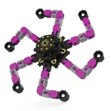 将图片加载到图库查看器,Deformable Fidget Spinner Chain Toy – Intelligent Stress Relief Finger Gyro for Kids & Adults