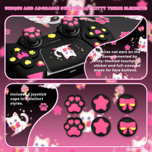 Load image into Gallery viewer, PlayVital Silicone Cover w/Joystick Caps and Sticker for ps5 Controller, for ps5 Charging Dock - Sweetheart Kitty Black