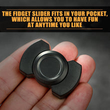 Load image into Gallery viewer, Stainless Steels 3 in 1 Fidget Spinner and Slider Combo with Click Button Metal Toy for Adult Stress Relief