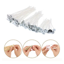 Load image into Gallery viewer, 120Pcs Waxed Cotton Candle Wicks with Metal Stand β Smokeless Pre-Waxed Wick Set for DIY Candle Making, Soy & Paraffin Wax Supplies