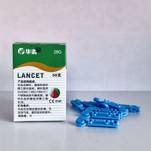 Load image into Gallery viewer, 100pcs Disposable Blood taking Needles 28G Blood Collection Lancet Painless Lancing Device for Diabetes Accessory