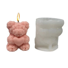 Load image into Gallery viewer, 3D Bear Hug Silicone Candle Mold – Cute DIY Bear Candle, Soap & Resin Craft Mold for Handmade Gifts & Home Décor