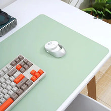 Load image into Gallery viewer, Large White PU Leather Mouse Pad – Waterproof Non-Slip Gaming Desk Mat for Keyboard & Computer Setup