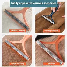 将图片加载到图库查看器,Silicone Double Sided Pet Hair Remover Lint Remover Clean Tool Shaver Sweater Cleaner Fabric Shaver Scraper for Clothes Carpet Double Carpet Wooden Manual Roller Professional Reusable Lint Cleaner for Pet Hair