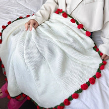 Load image into Gallery viewer, 1pcs Finished Flower Bouquet Blanket Soft and Lightweight Knitted Throw Blankets for Birthday Wedding Valentineâs Day Home Decor