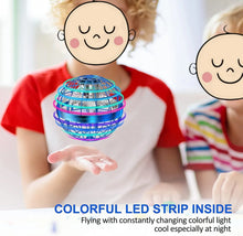 Load image into Gallery viewer, Pink Flying Ball Spinner Toy Hand Control Drone Helicopter 360 Rotating Mini UFO with Light Coy Kids Gifts Birthday Gift For Kid