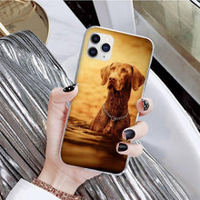 Load image into Gallery viewer, Dog Phone Case For Iphone 11 12 13 Mini Pro Max 8 7 6 6s Plus X 5 Se 2020 Xr Xs Case Shell Cute Funny Pattern Black Phone Case