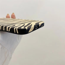 将图片加载到图库查看器,Luxury Zebra Pattern PU Leather Phone Case for iPhone 7 8 Plus X XR XS 11 12 13 14 Pro Max Soft Silicon Cover Girl Black White Zebra Print Phone Cover Black Soft Leather Black White Case For iPhone