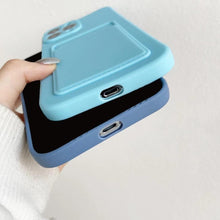 将图片加载到图库查看器,White Luxury Card Holder Phone Case for iPhone 13 12 Pro Wallet Soft Back Cover Shockproof Cute Protective Case for iPhone Cute Case With Card Holder