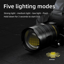 将图片加载到图库查看器,COBA Powerful XHP360 36-core Headlamp Flashlight 18650 Rechargeable ZOOM Head Flashlights High Power Head Lamp Fishing Headlight