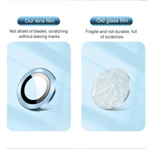 将图片加载到图库查看器,Full Cover Frame Glass Camera Lens Protector For iPhone 14 Plus Lens Glass For iPhone 11 12 13 Pro Max Mini Premium Tempered Glass Film Aluminum Alloy Lens Ring Cover Camera Protector