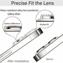 Load image into Gallery viewer, Bling Glitter 9h Hardness Drop-proof Metal Individual Ring Protector For Iphone 14 Pro Max Diamond Metal Camera Protector On For Iphone 14 Plus 14pro Max 14 Pro Camera Protector 3pcs/set Lens Glass