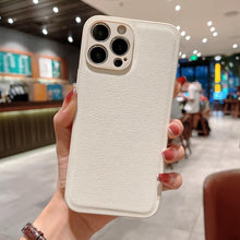 将图片加载到图库查看器,Trendy Slim Leather Case with Full Protection Luxury Leather Textured Case for iPhone 11 12 13 Soft Shockproof Cover Leather Case Compatible with iPhone 12 13 Pro Max Elegant Phone Case