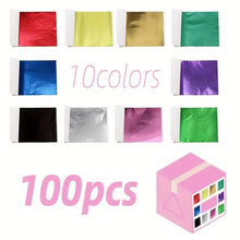 Load image into Gallery viewer, 100 Sheets Gold Leaf Paper - DIY Art, Craft, & Decoration Kit