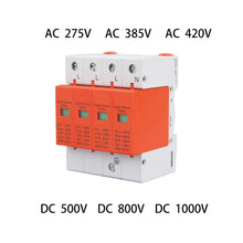 Load image into Gallery viewer, Solar Power Surge Protector Surge Protective Device SPD Arrester Low Voltage House 1/2/3/4 Pole Surge Voltage Protection 40/60KA