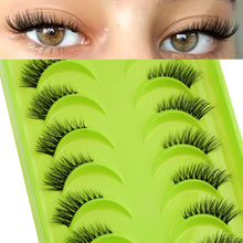 Load image into Gallery viewer, New Half Eyelashes 3D Cat Eye Lashes Clear Stem False Lashes