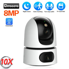 Load image into Gallery viewer, 10X Zoom 4K WiFi IP Camera Dual Lens Smart Home Auto Tracking CCTV Camera Wireless Surveillance Camera Security Baby Monitor Cam
