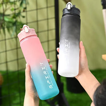 Load image into Gallery viewer, 800ML Large Capacity Sports Water Bottle | Leak-Proof BPA-Free Plastic Jug with Straw & Rope for Gym, Outdoor & Travel