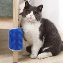 Load image into Gallery viewer, Cat Corner Brush Comb Massager with Catnip β Self-Grooming Wall Arch Scratcher & Hair Removal Tool for Cats