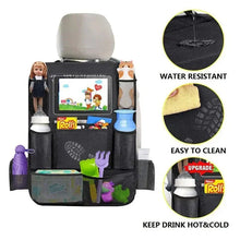 Load image into Gallery viewer, Car Seat Organizer with Tablet Holder – Backseat Storage Bag