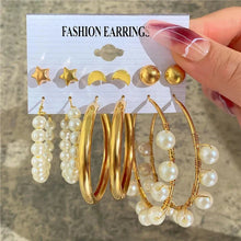 Load image into Gallery viewer, Gold Butterfly & Heart Dangle Earrings Set – Acrylic Drop Jewelry for Women