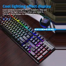 Load image into Gallery viewer, 104 key Backlit Mechanical Keyboard Wired Gaming Keyboard waterproof Luminous keyboard And Mouse Set for Gamer PC Laptop Office