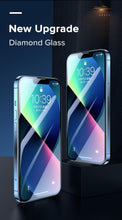 Load image into Gallery viewer, 2PCS 9H Tempered Glass For iPhone 13 Pro Max 12 11 X XR XS 7 8 8P Max Full Cover Ultra-HD Screen Protector for iPhone 13 Tempered Glass Film with Auto Alignment Tool Easy Installation 99% HD Clear 9H Hardness Bubble Free Screen Protector For iPhone