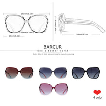 将图片加载到图库查看器,BARCUR Oversized Square Polarized Sunglasses for Women – Fashion Gradient Lens Summer Eyewear with UV400 Protection – Lightweight PC Comfortable Frame Trendy Street Style Shades for Summer Shopping Beach & Travel