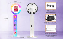 Load image into Gallery viewer, Portable iPad Photo Booth for 10.2-13in ipad with APP/Remote Control Photobooth Machine for Wedding Party Events Free logo