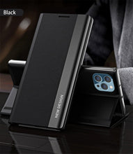 Load image into Gallery viewer, Green Elegant Magnetic Flip Case For iPhone 14 Pro Max 12 13 Mini Luxury Wallet Stand Cover Phone Magnetic Thin Slim Flip Leather Magnetic Closure Case Cover For iphone