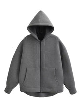 将图片加载到图库查看器,Autumn Women’s Hooded Jacket – Long Sleeve Zipper Coat