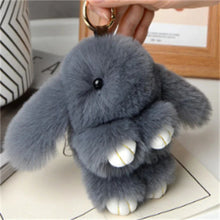 Load image into Gallery viewer, 15cm Rabbit Fur Keychain – Cute Bag & Car Pendant Accessory for Women
