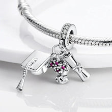 Load image into Gallery viewer, 925 Sterling Silver Pink Butterfly & Luminous Firefly Charm – Dangle Bead for Bracelet or Necklace | Elegant DIY Jewelry Gift for Women