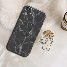 Load image into Gallery viewer, Luxury Marble Texture Phone Case For iPhone X XR XS 7 8 6S 6 5 Plus Silicone Anti Fall Back Cover Ultra Thin Soft Silicone Protective Shockproof and Scratch Resistant with Cute Design Pattern Case