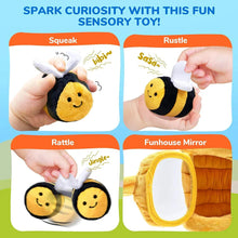 Load image into Gallery viewer, Soft Baby Beehive Toy with 5 Sensory Rattles for 6-12 Months