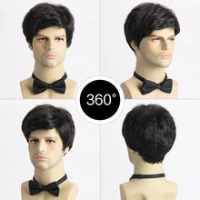 Load image into Gallery viewer, Short Natural Curly Hair For Male Young Men Heat Resistant Fiber Synthetic Wigs
