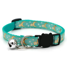 Load image into Gallery viewer, Cat Collar with Bell – Adjustable Star & Moon Pet Necklace