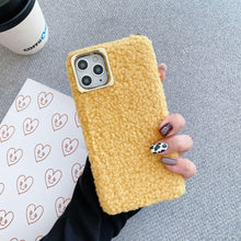 Load image into Gallery viewer, Fashion Lady Gift Case For Iphone Xs Max Xr X 11 Pro Max Se Furry Fluffy Warm Cover For Iphone 6 7 8 Plus Soft Phone Case Flexible Silicon Soft Fluffy Furry Shockproof Protective Phone Case For Iphone